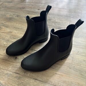 J.Crew Chelsea Ankle Rain Boots Sz 7 Black